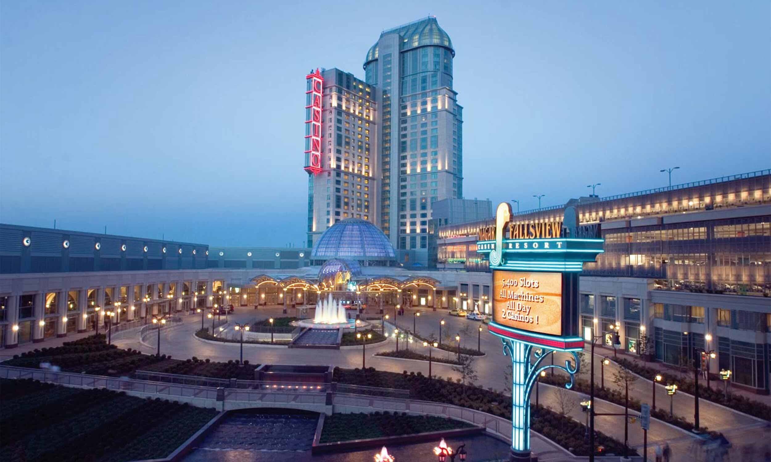 Panoramic view of Fallsview Casino Resort overlooking Niagara Falls